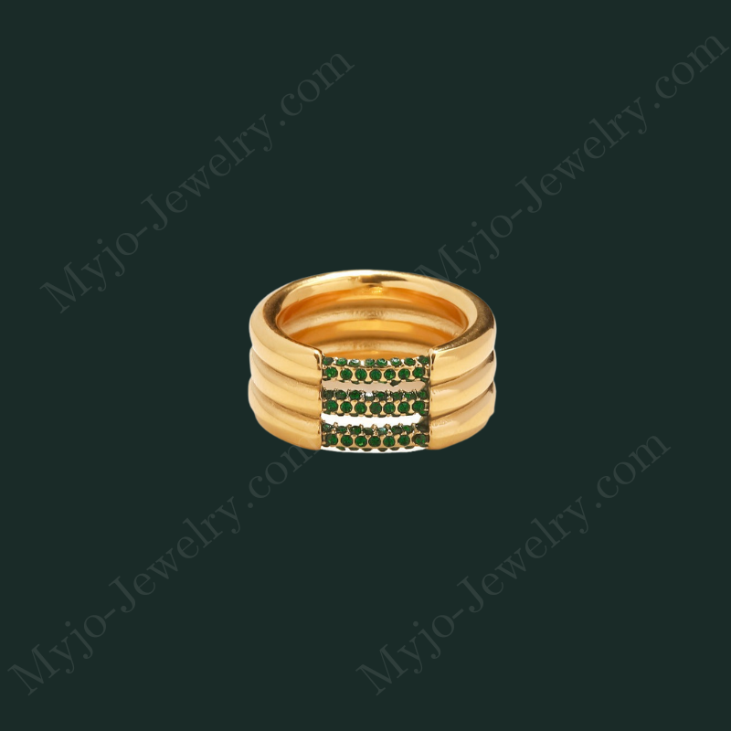 Bague Diamants Verts | Eudora